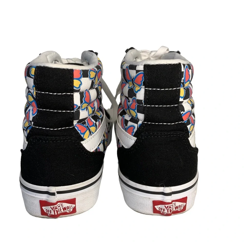 VANS‎ Women 8.5 Filmore Checkerboard Butterfly High-Top Lace Up Sneakers Shoes
